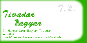 tivadar magyar business card